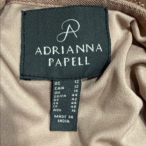 Adrianna Papell Beaded Gown in Nude and Silver - Picture 12 of 12